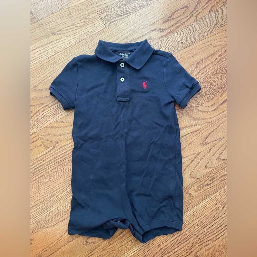 Ralph Lauren Navy Soft Cotton Polo Shortall